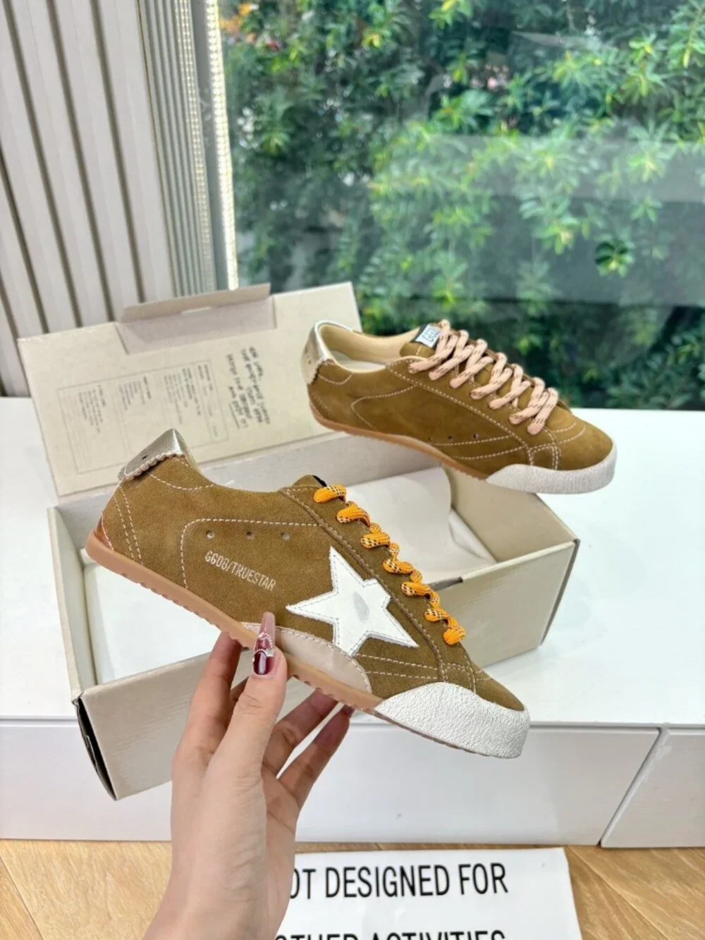 Golden Goose Tan Suede Star-Accent Sneakers - Picture 3 of 9